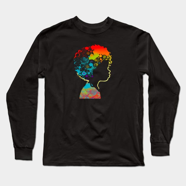 Colorful Child's Head #2 Long Sleeve T-Shirt by Butterfly Venom